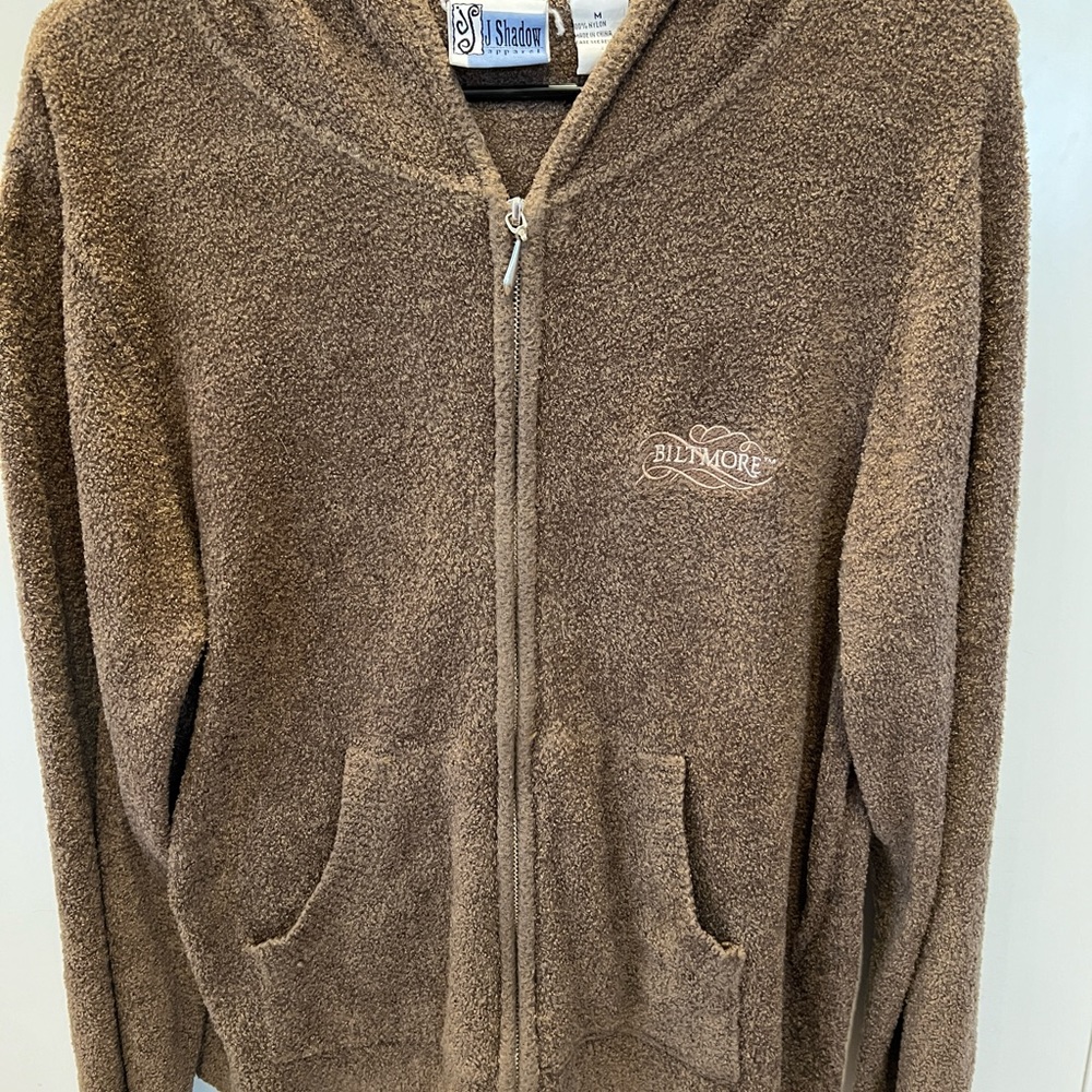 Biltmore estate Full zip hooded over sized Teddy jacket size M